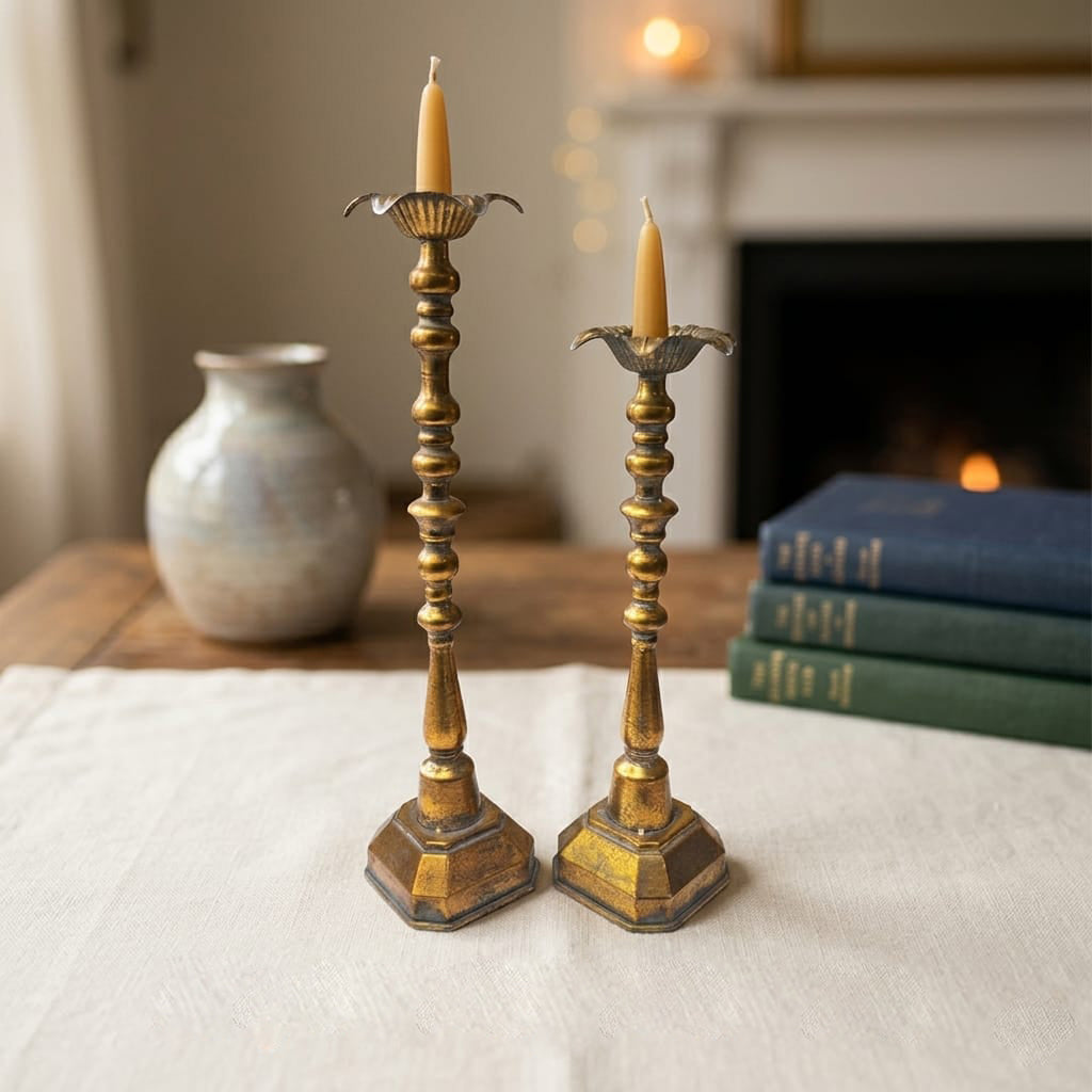 The Baroque Gilded Candlestand (Set of 2)