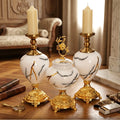 The Imperial White & Gold Candelabra Set