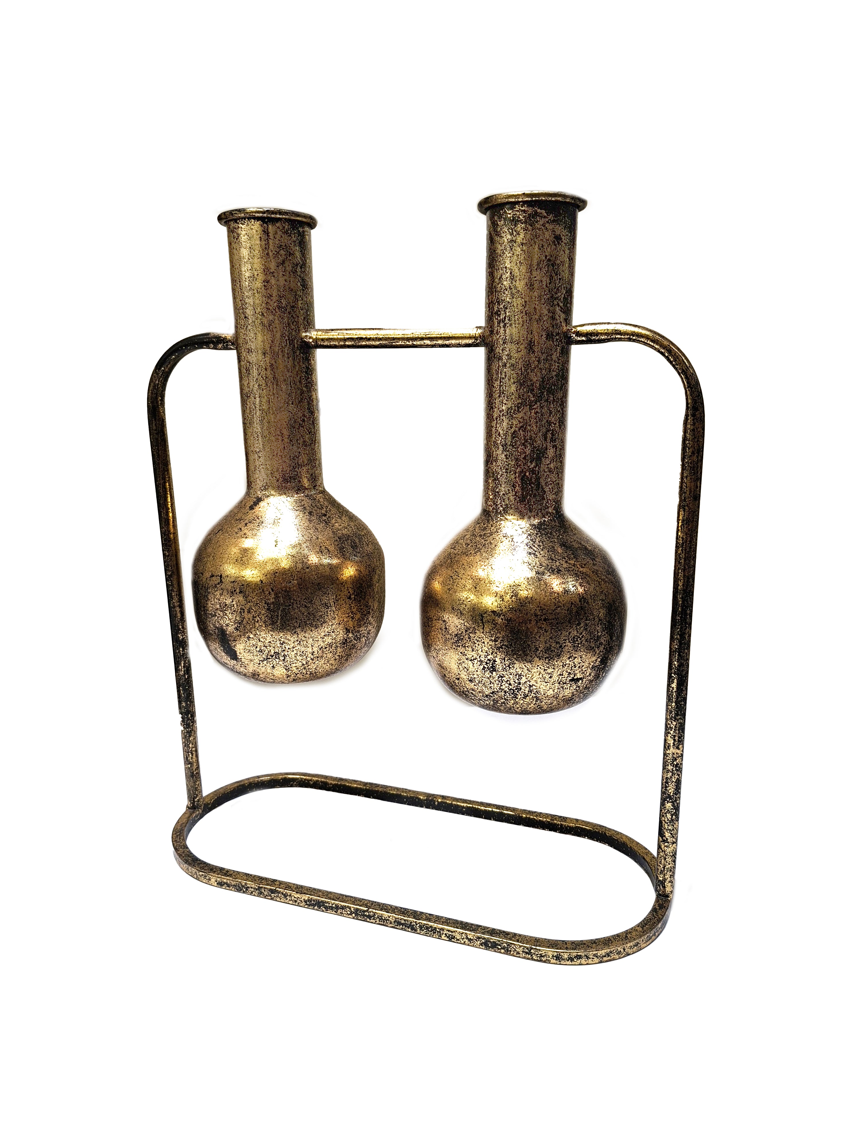 Antique Brass Lab Flask