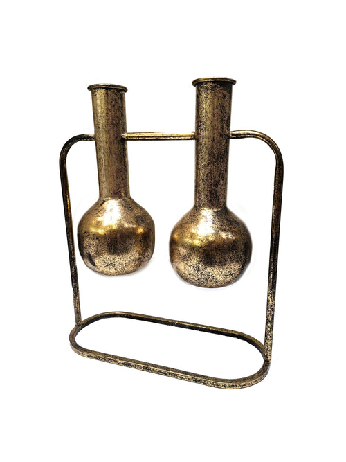 Antique Brass Lab Flask