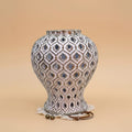 Aura Lattice Carved Urn
