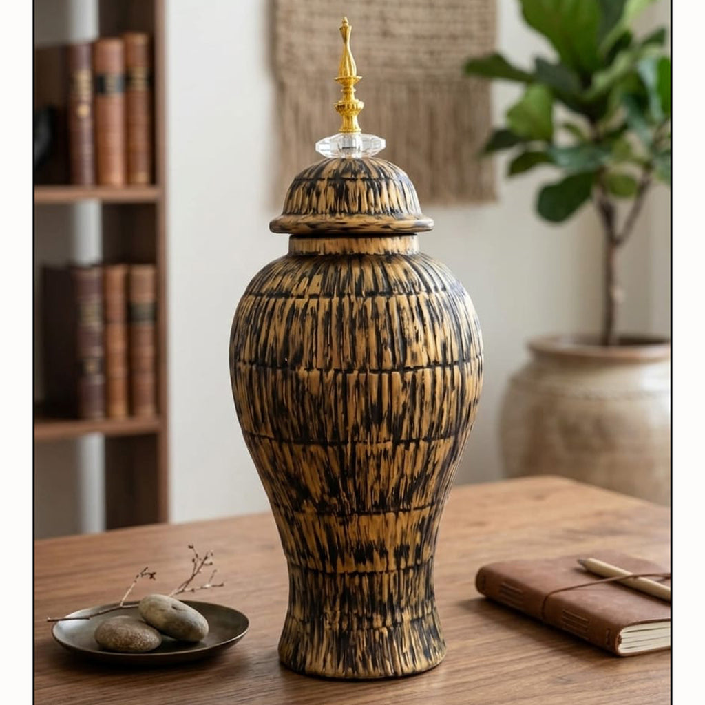 Gilded Onyx Imperial Candy Jar