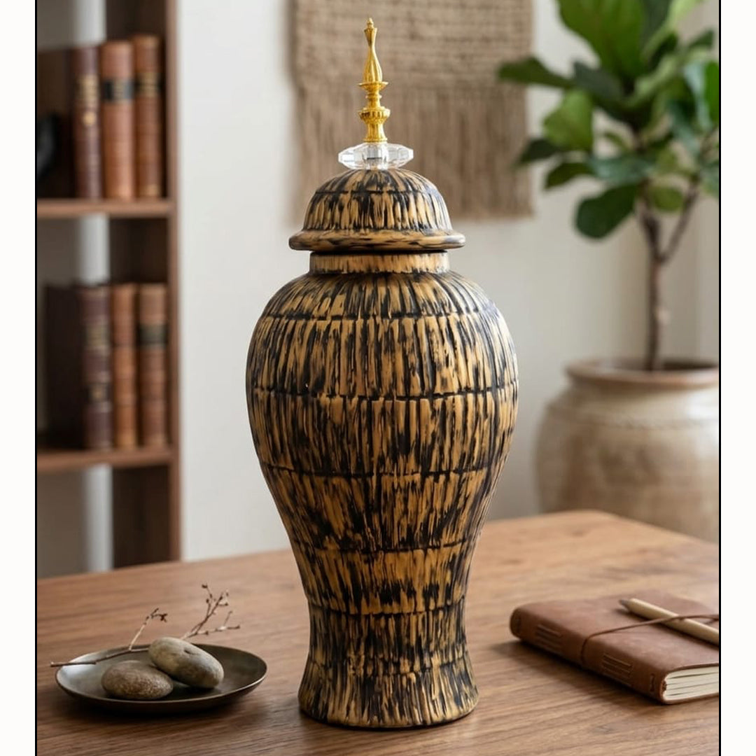 Gilded Onyx Imperial Candy Jar