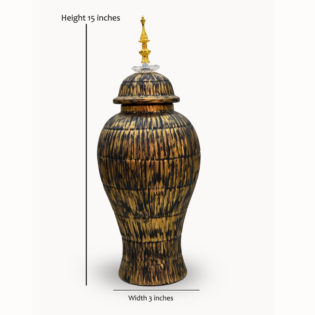 Gilded Onyx Imperial Candy Jar