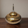 Gilded Crackle Imperial Finial Canister