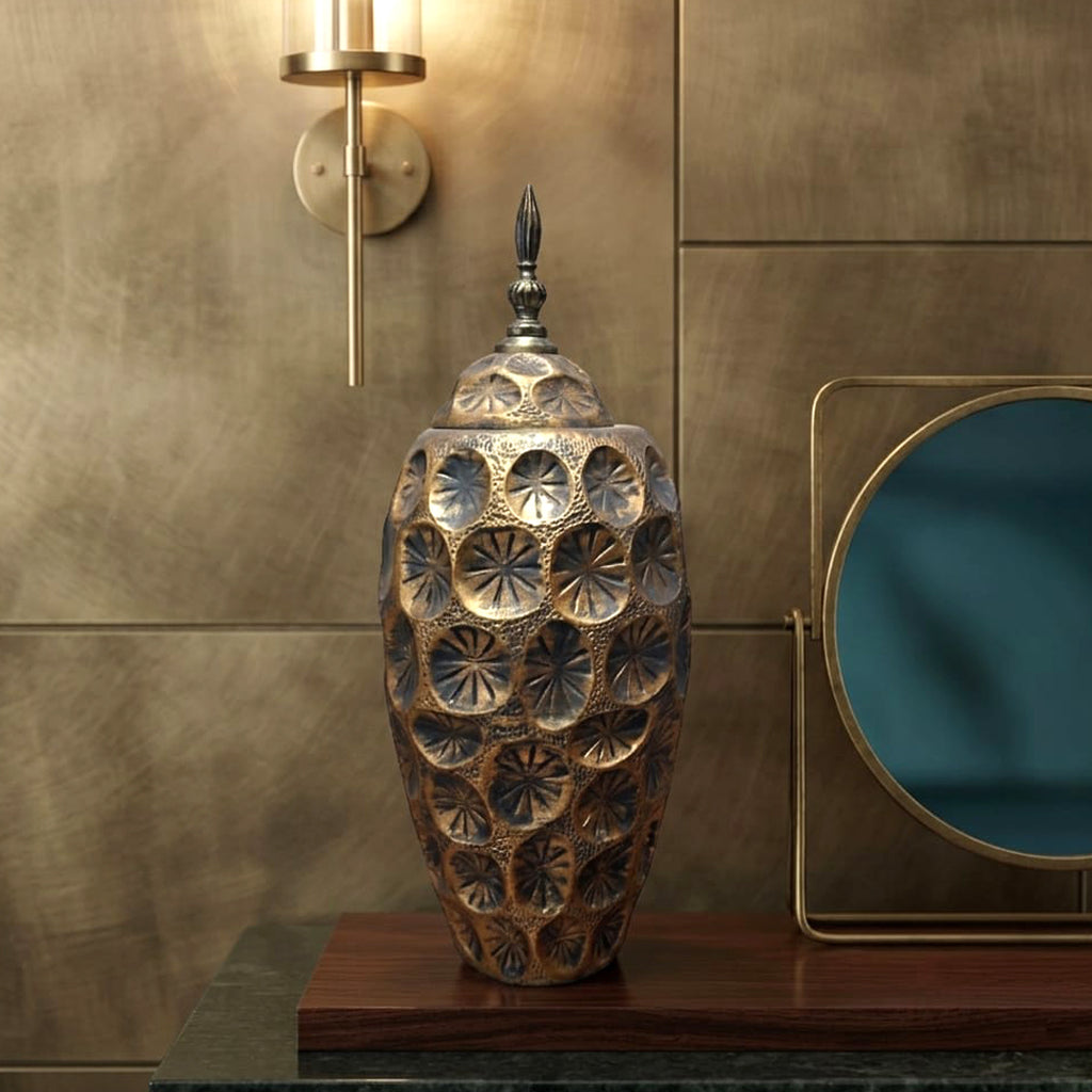Gilded Medallion Statement Canister