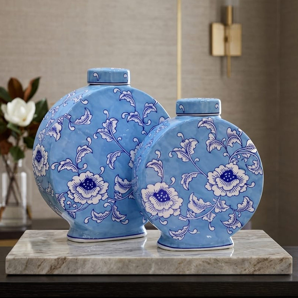 The Seraphina Chinoiserie Ceramic Ginger Jars