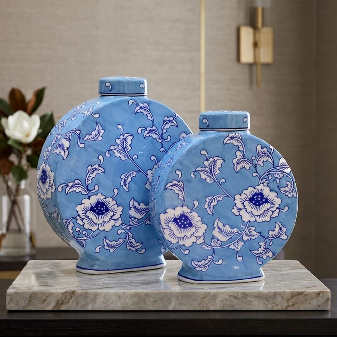 The Seraphina Chinoiserie Ceramic Ginger Jars