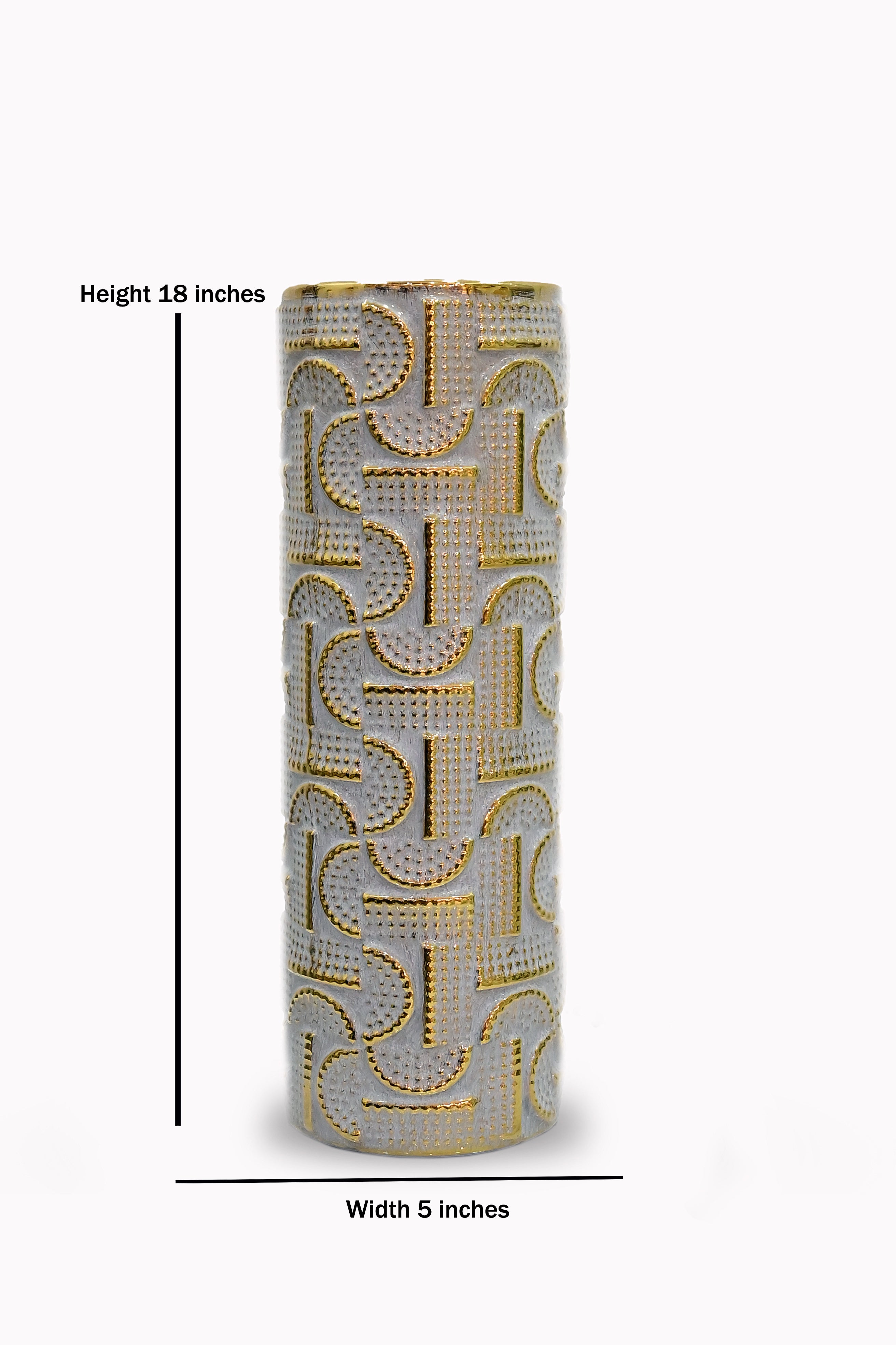 Gilded Maze Textured Luxury & Glamorous Vase