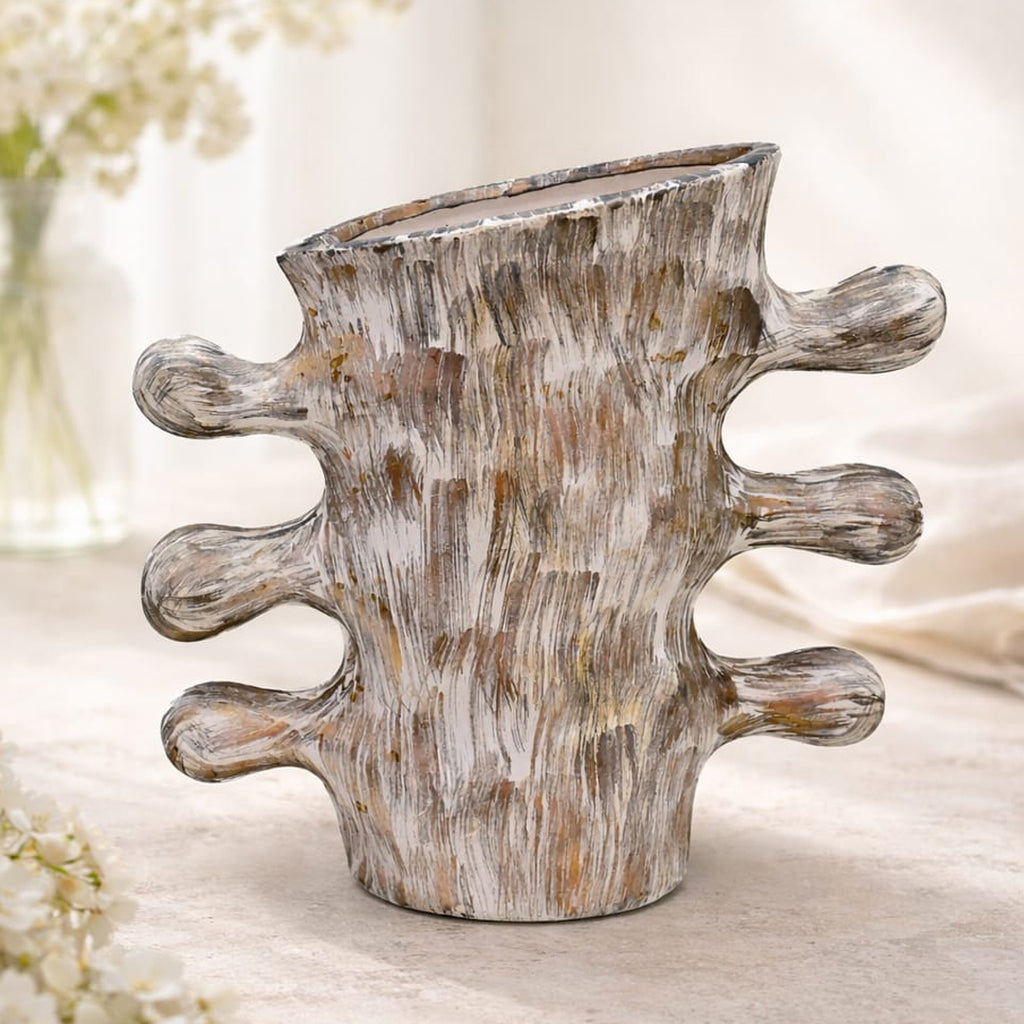 Coral Reef Textured Ceramic Vase
