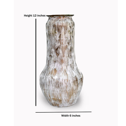 Brushed Earth Gourd Accent Vase