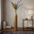 Alba Honeycomb Metallic Statement Vase