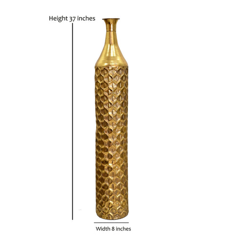 Alba Honeycomb Metallic Statement Vase