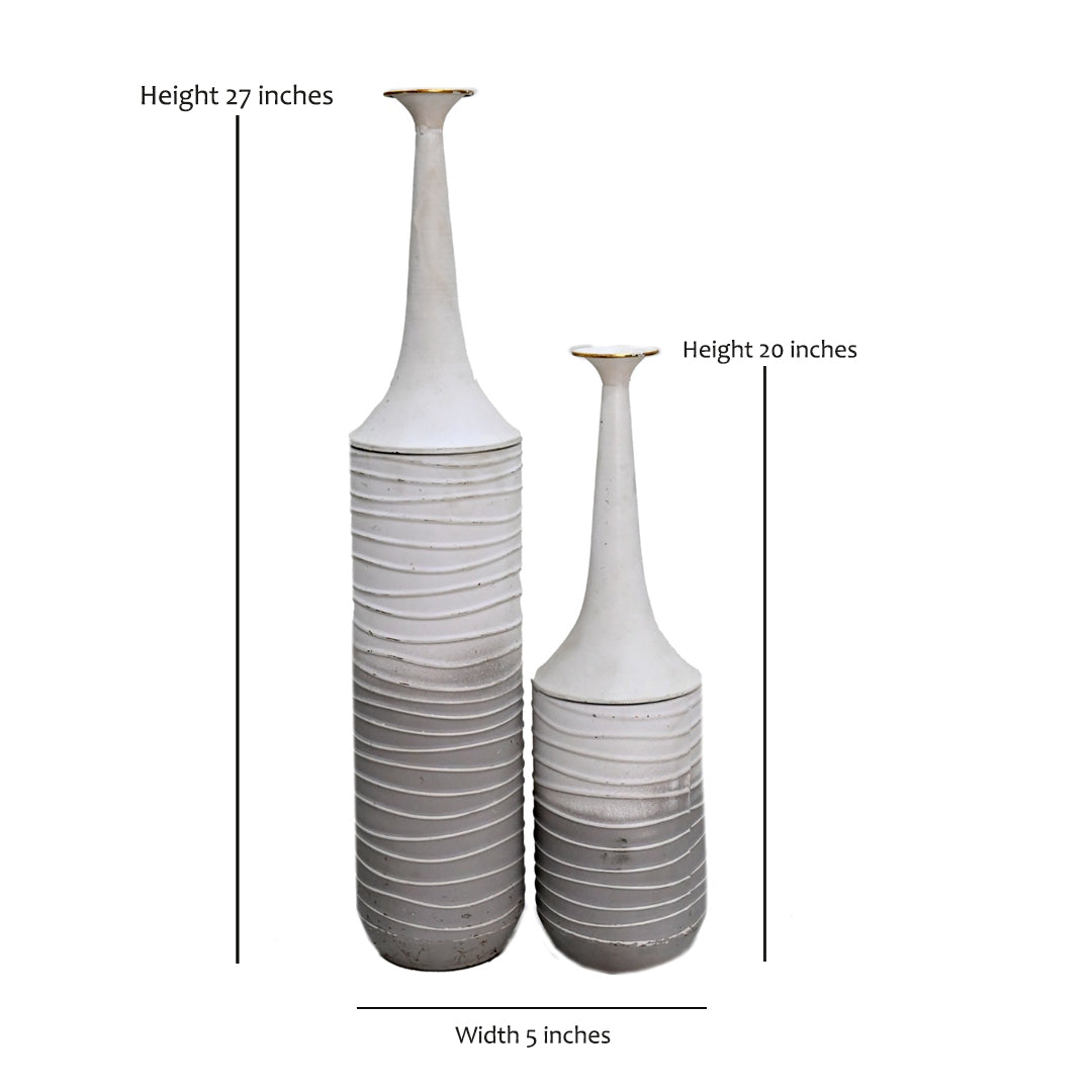 Milos Two-Tone Ceramic Statement Vase