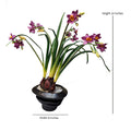 Zora Tiered Matte Black Planter & Floral Arrangement