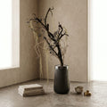 Zora Tiered Matte Black Planter & Floral Arrangement