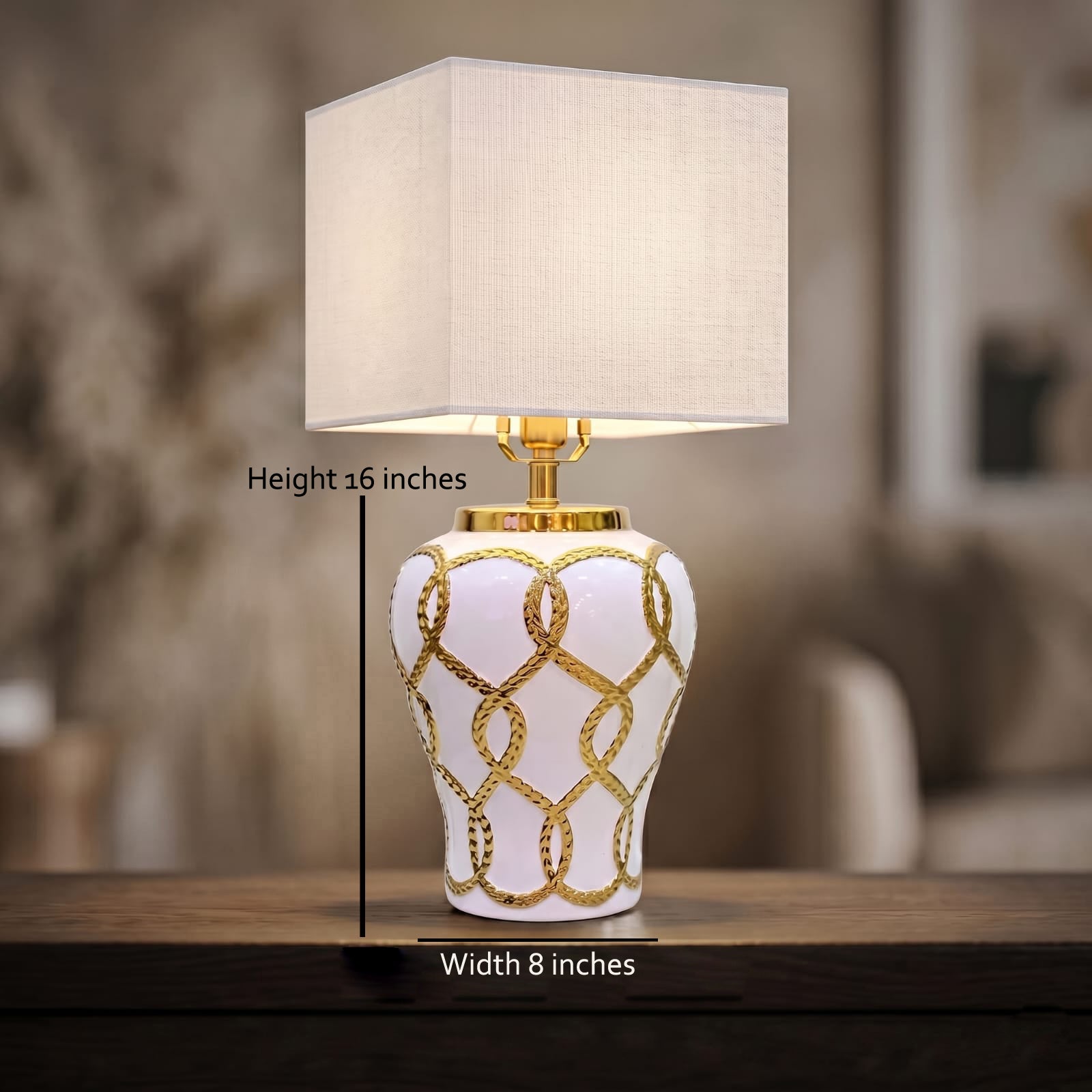 The Gilded Trellis Ginger Jar Lamp