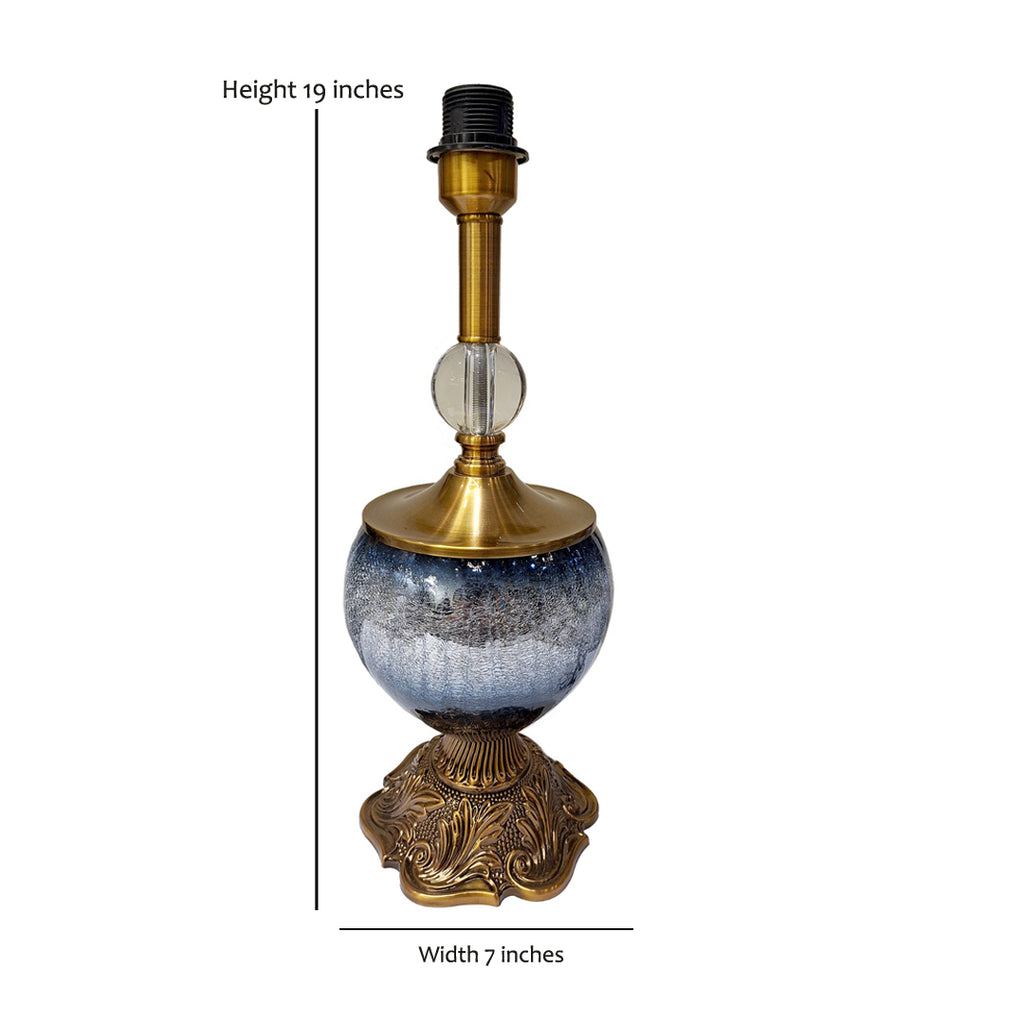 Baroque Gilded & Crystal Sphere Table Lamp
