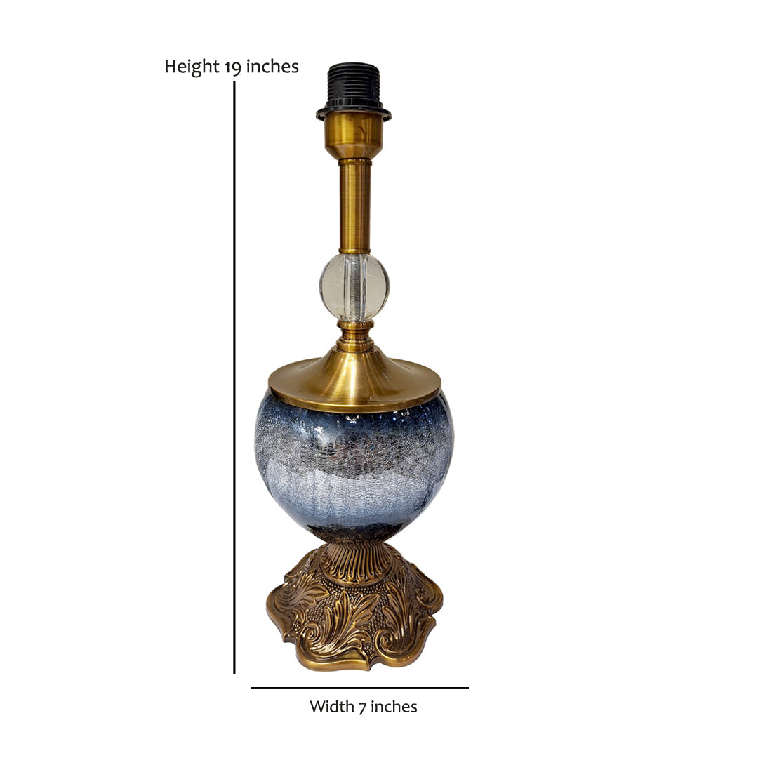 Baroque Gilded & Crystal Sphere Table Lamp