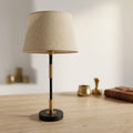 Linear Brass & Matte Black Table Lamp Base