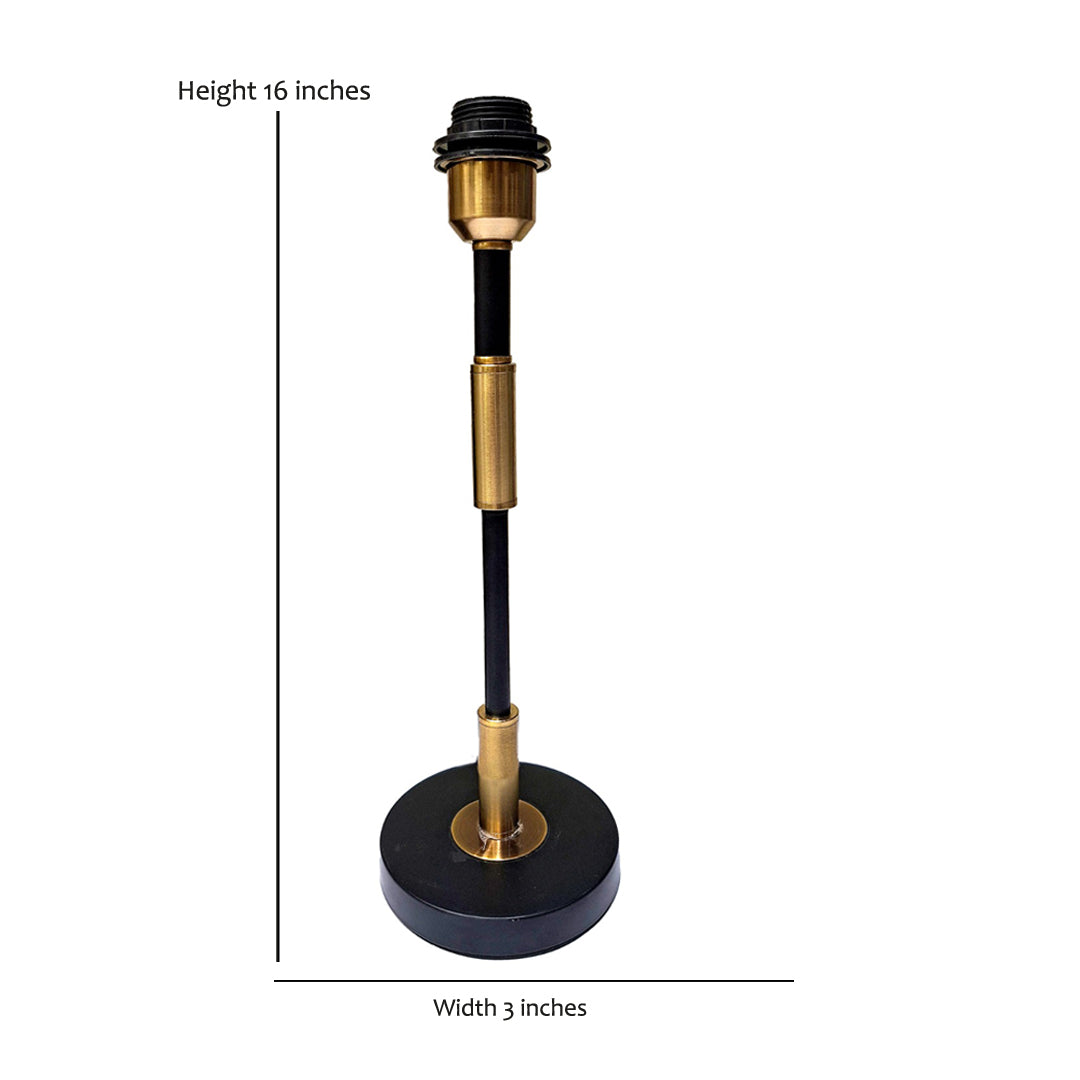Linear Brass & Matte Black Table Lamp Base