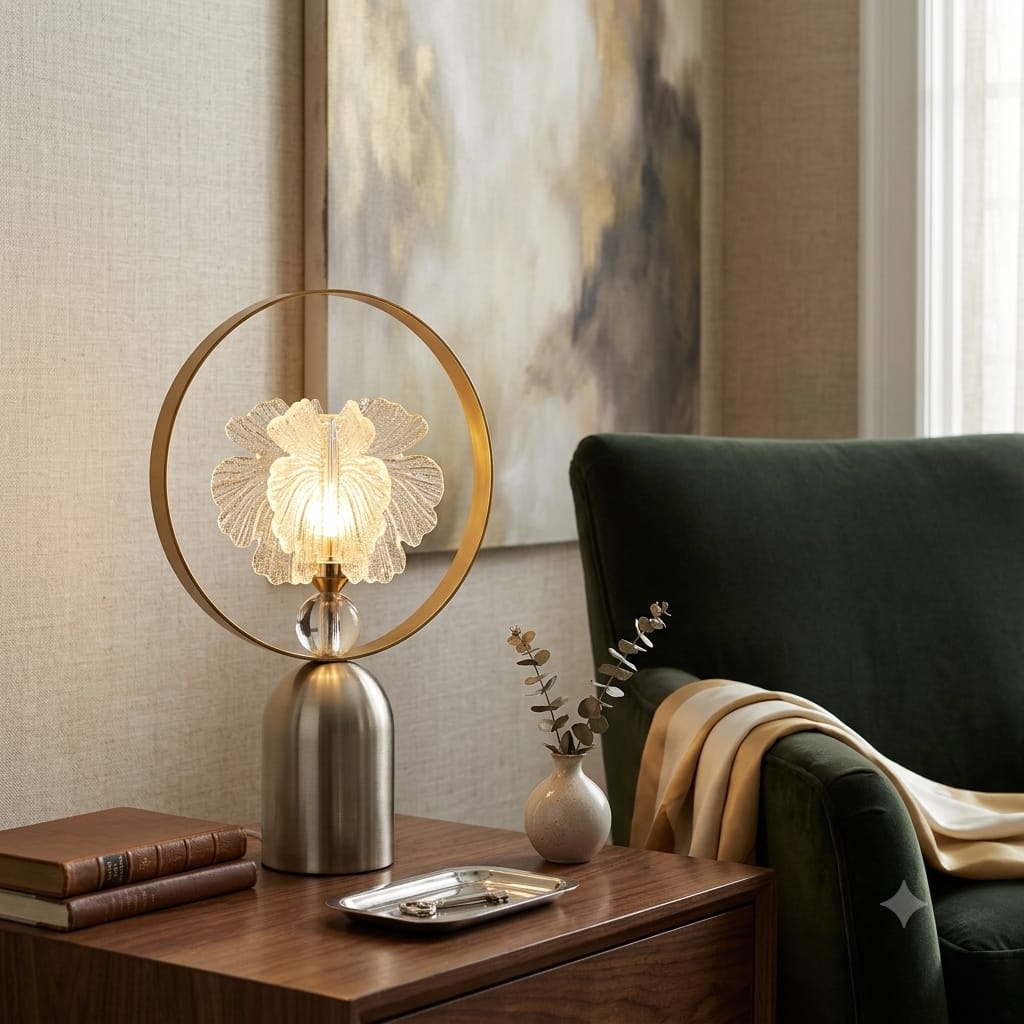Lumina Bloom Brass Accent Lamp