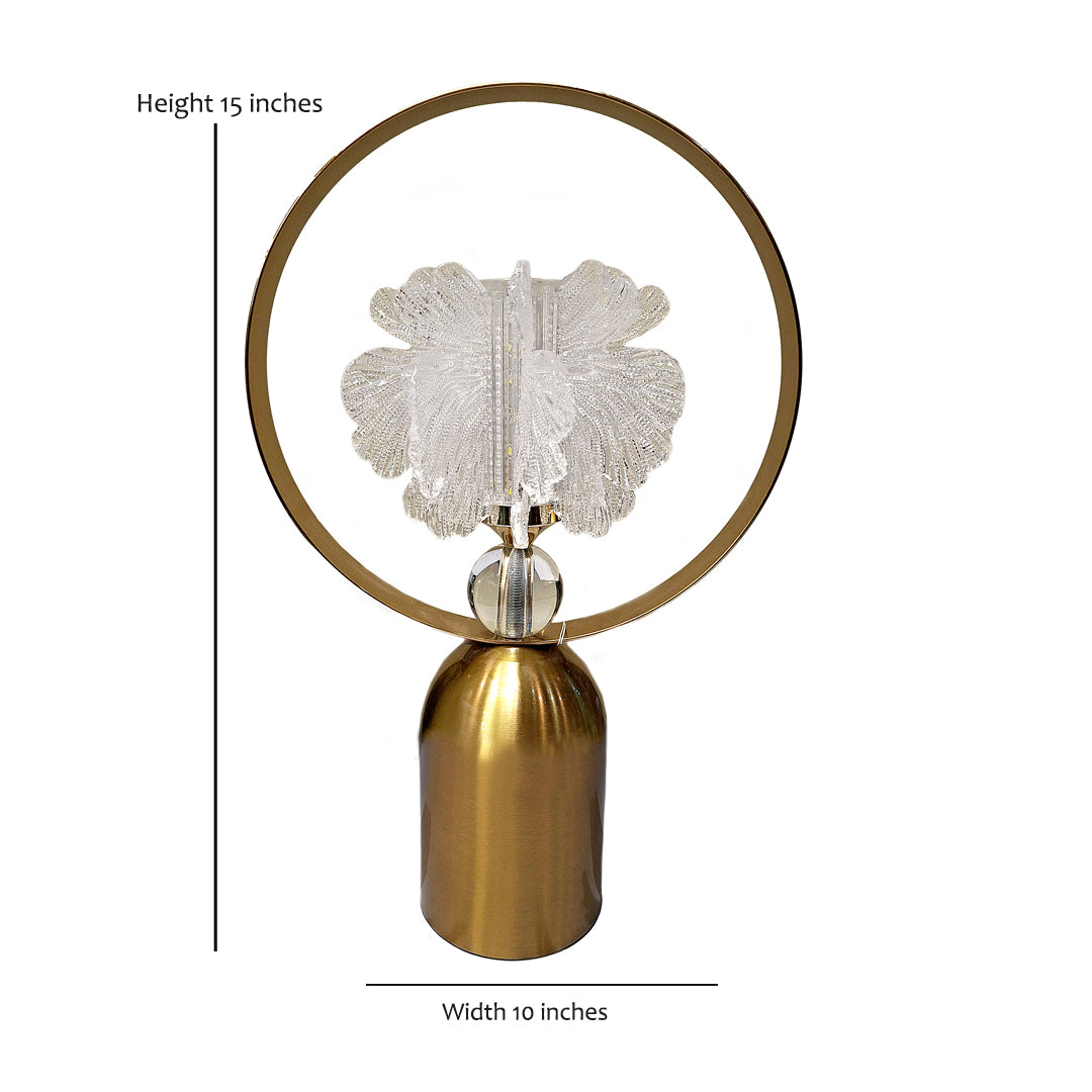 Lumina Bloom Brass Accent Lamp