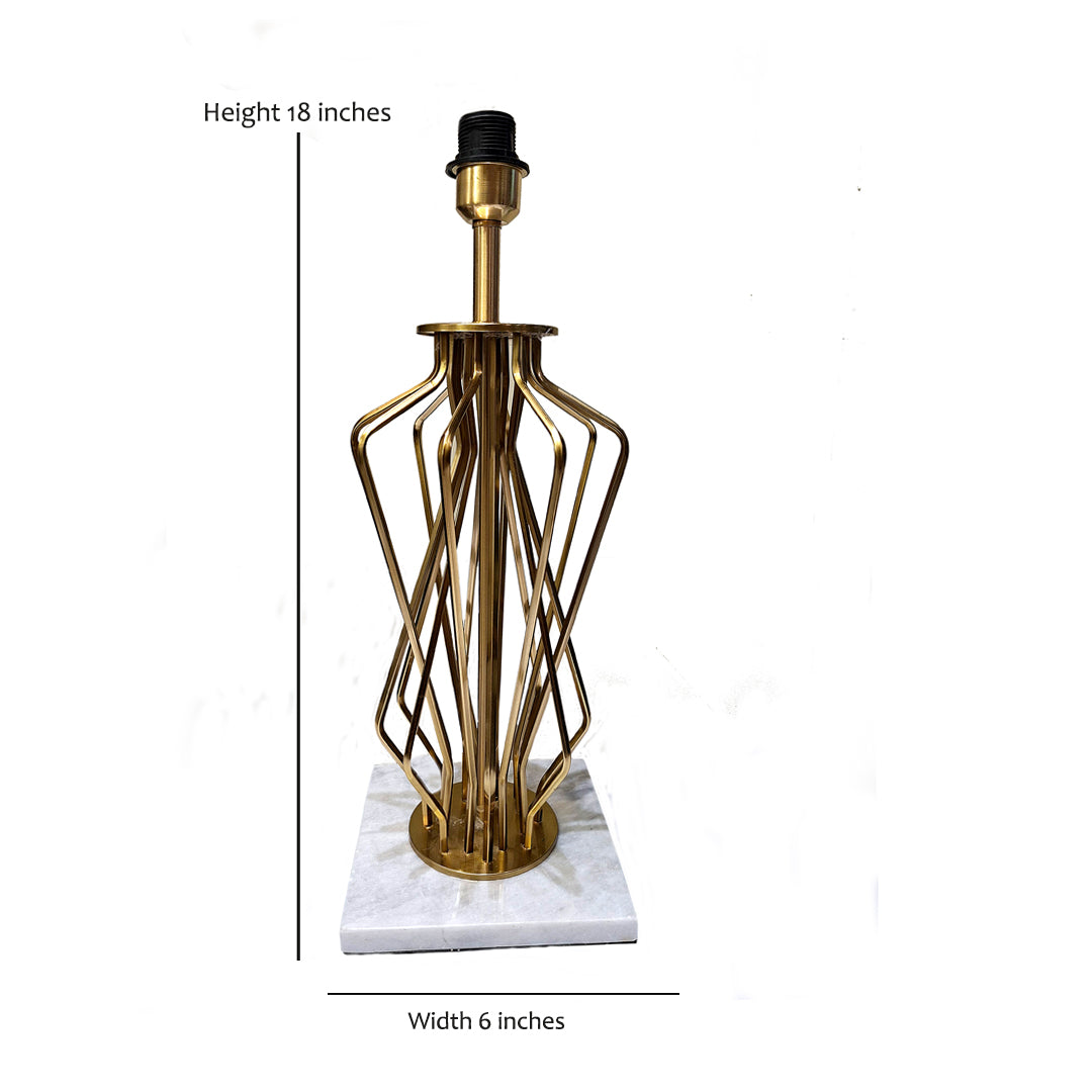 Aura Cage Gold Metal Art Deco Accent Lamp