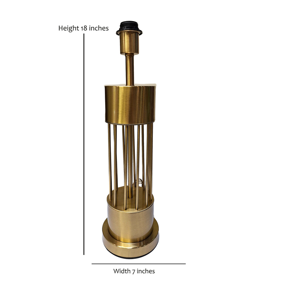 Linear Brass Column Table Lamp