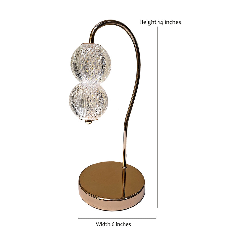 Lumina Sculptural Crystal Globe Lamp