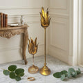 Botanical Heritage Hammered Metal Candle Sconces