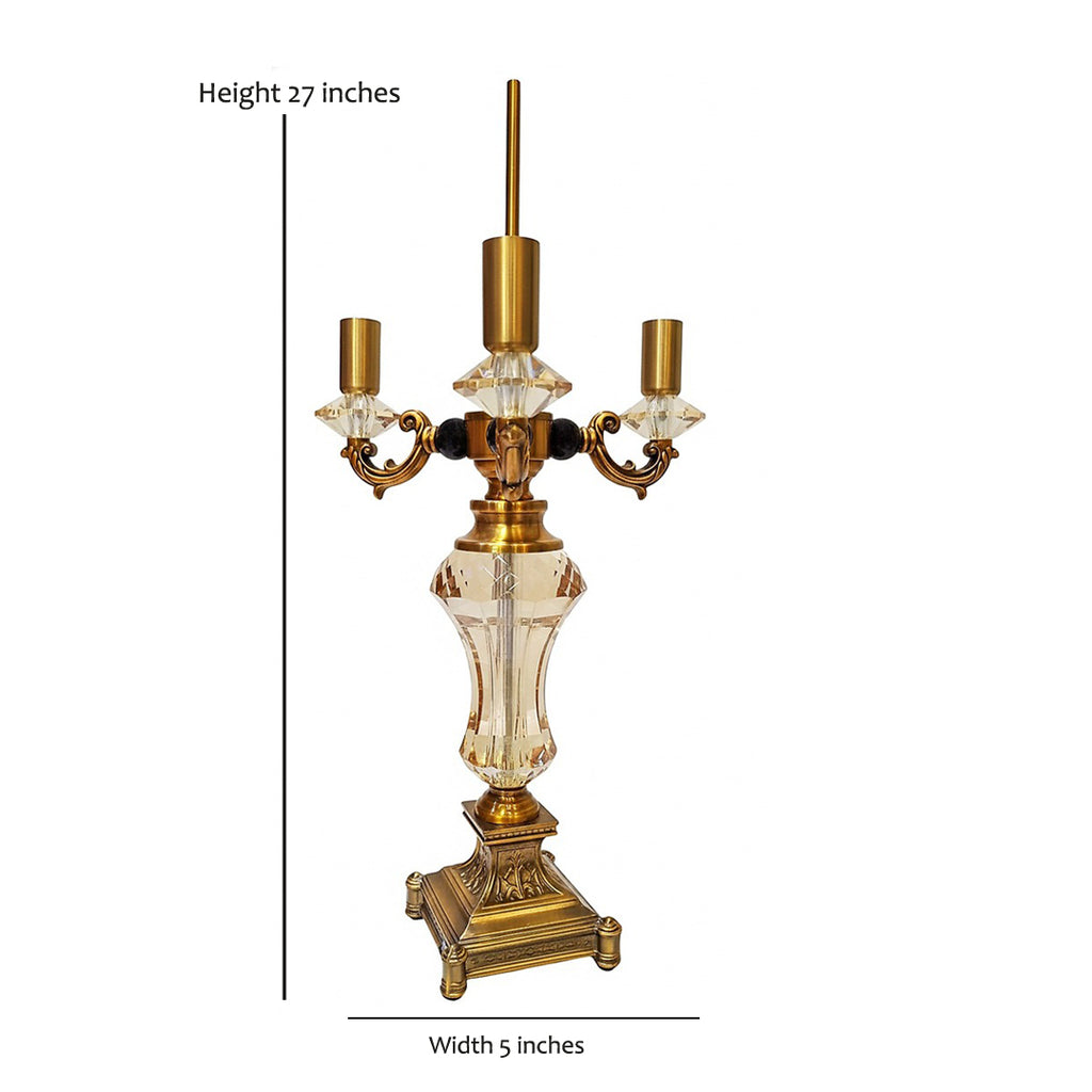Aurelius Crystal & Brass Accent Lamp