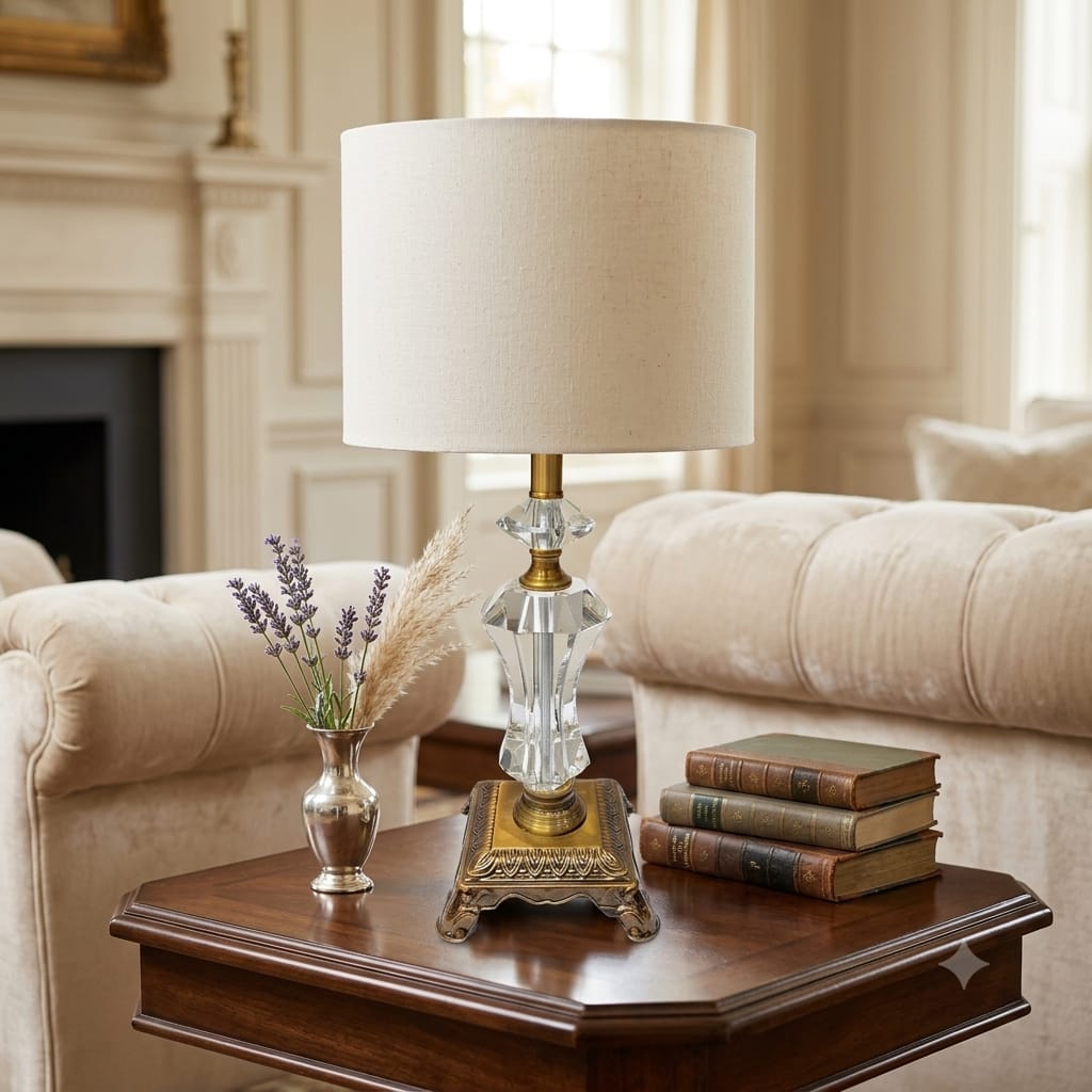 Heritage Luxury Faceted Crystal Accent Lamp