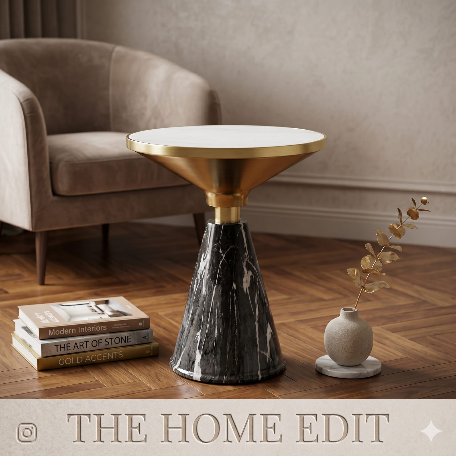 The Nero Conical Side Table