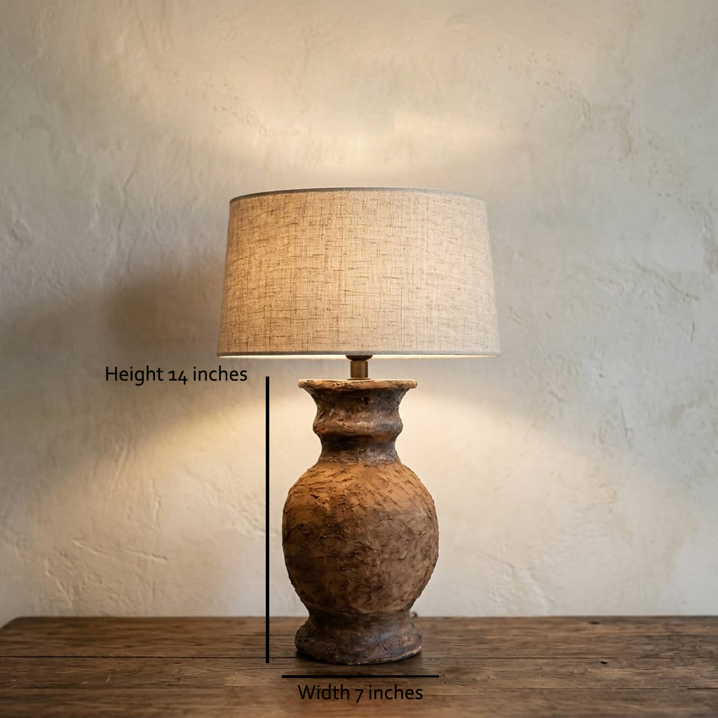 Petra Artisan Stone Table Lamp