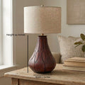 The Arden Carved Chestnut Lamp