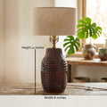 The Tala Carved Ceramic Table Lamp
