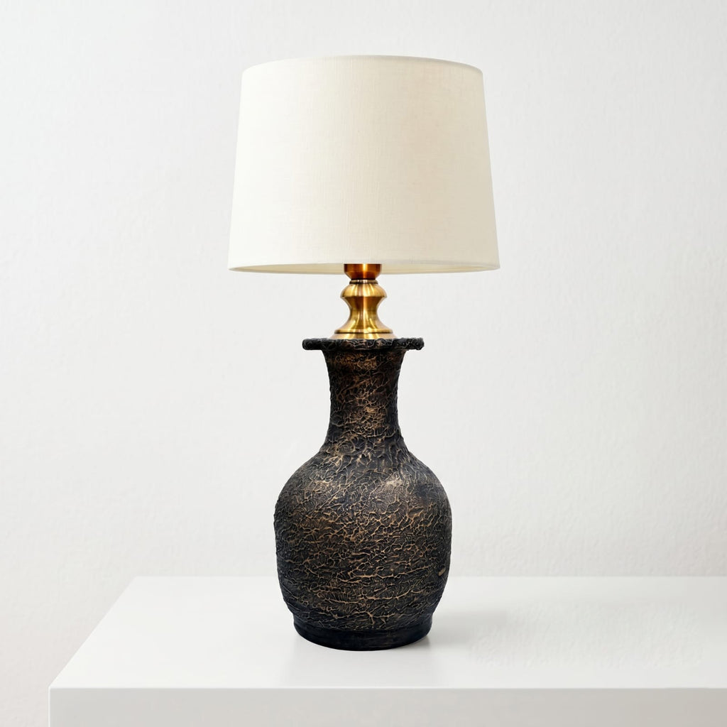 The Obsidian Gold Urn Lamp