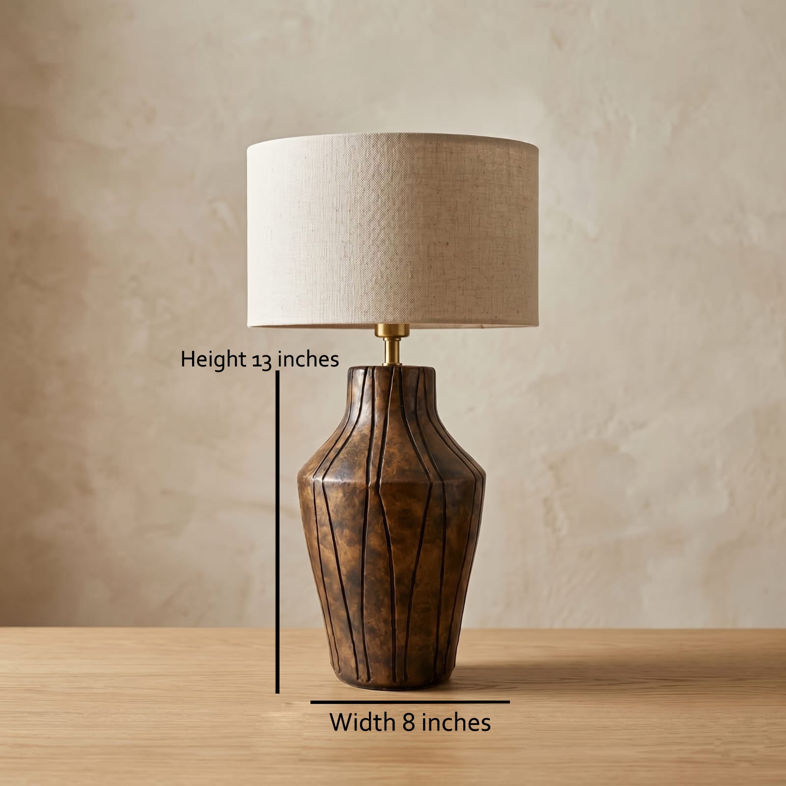 The Sierra Carved Geometric Table Lamp