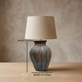 The Obsidian Shore Fluted Table Lamp
