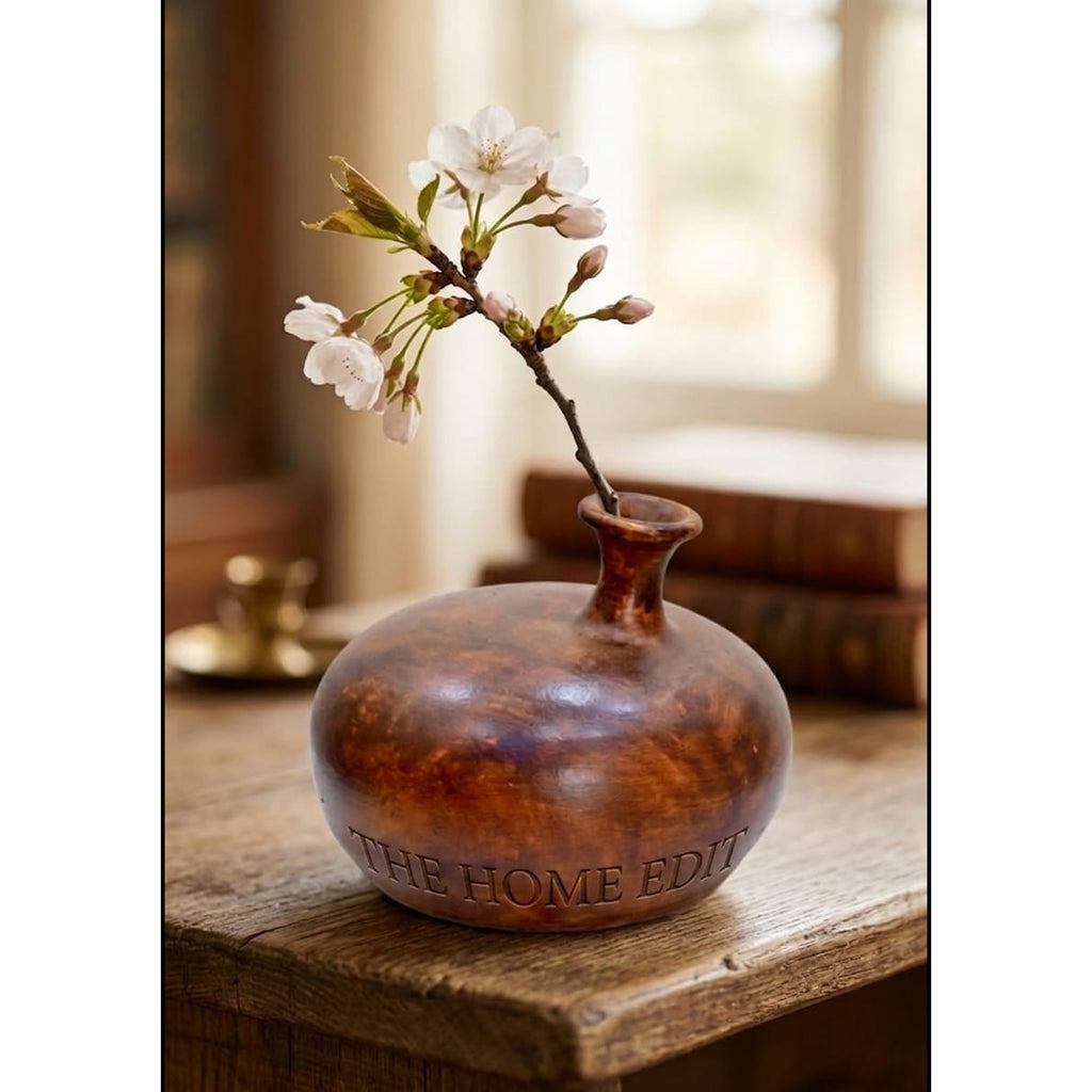 The Soren Burlwood Terracotta Bud Vase