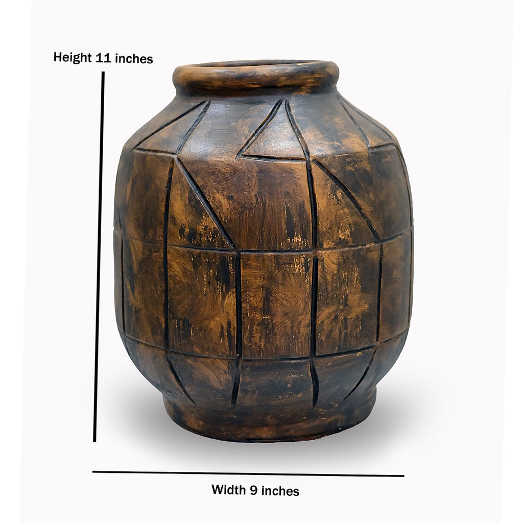 The Nomad Geometric Carved Vessel