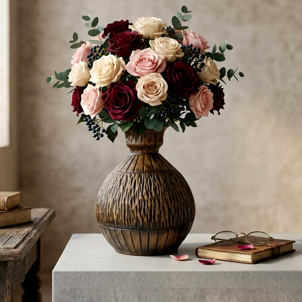 The Elena Carved Walnut Vessel