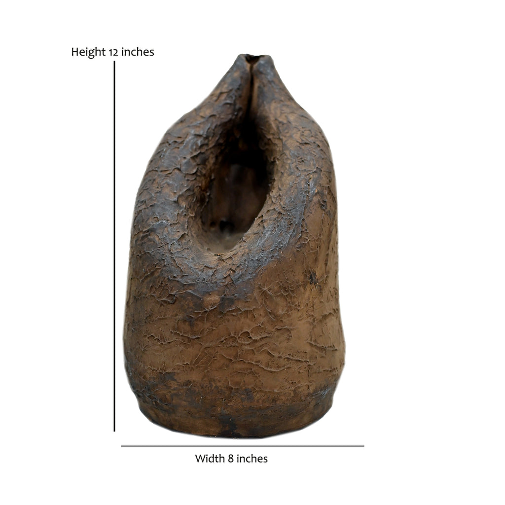 Artisanal Raw Earth Cave Vase
