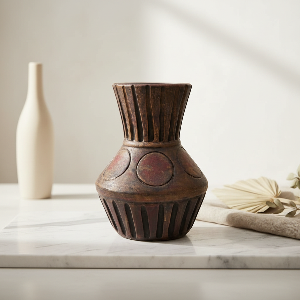 The Sierra Terracotta Tribal Urn Vase