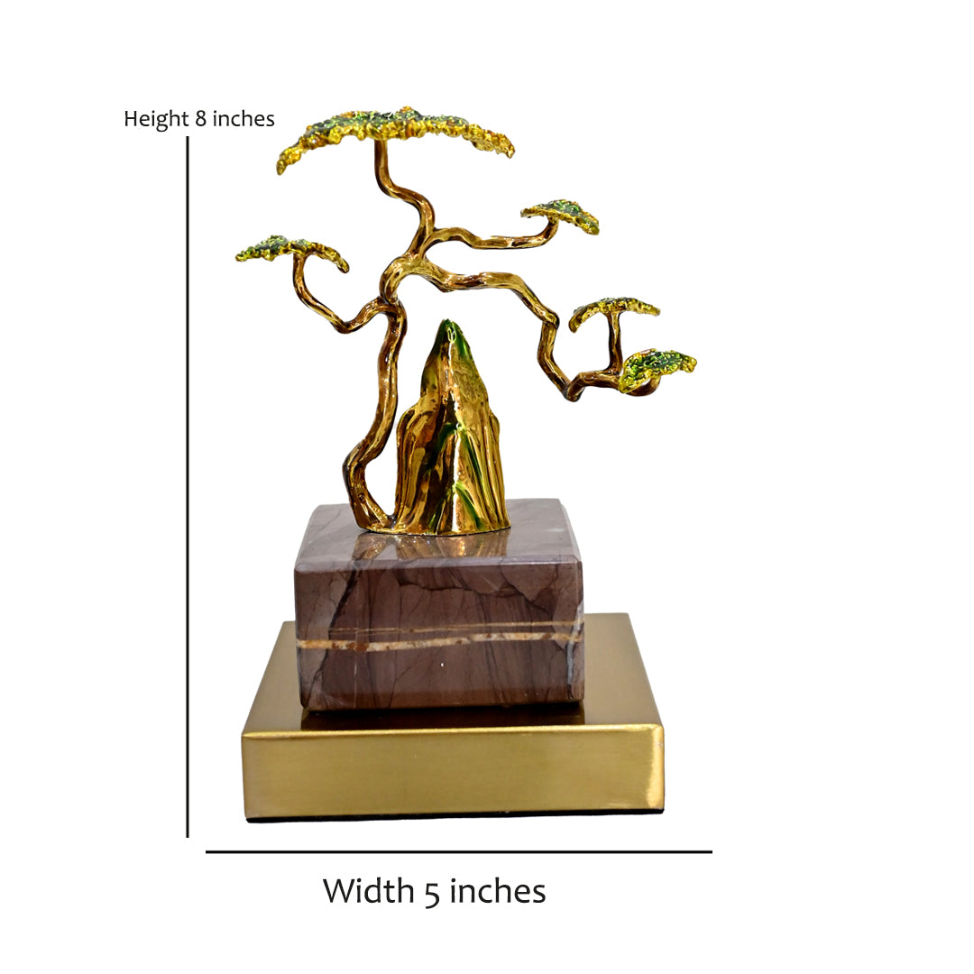 The Zen Mountain & Golden Bonsai Sculpture