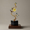Golden Songbird & Blossom Sculpture