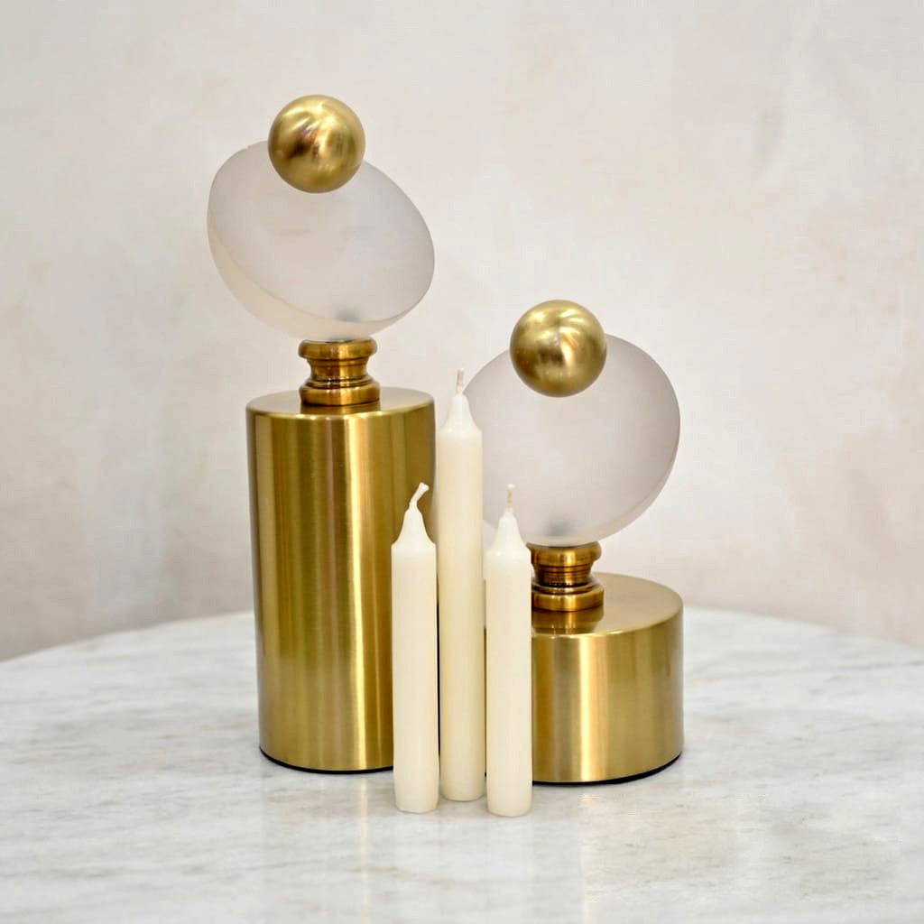 Orbital Lustre Pedestal Duo
