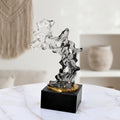 Obsidian Flow Abstract Sculpture