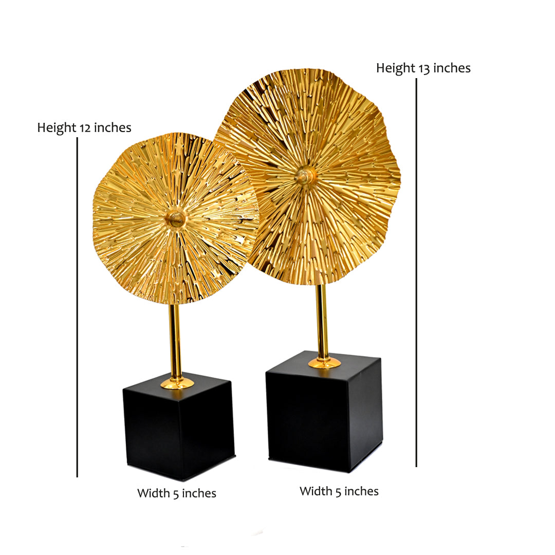 Radiant Sunburst Sculptural Duo